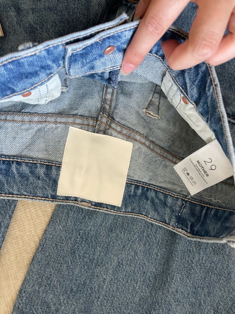 MOTHER Light Blue Denim Jeans - Picture 2 of 5